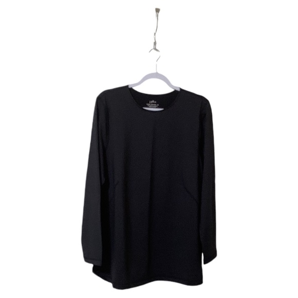 J. Jill Fit Women’s Rhodes Crew-Neck Tee Long Sleeves Stretch Black Shirt Sz XL - Picture 13 of 14